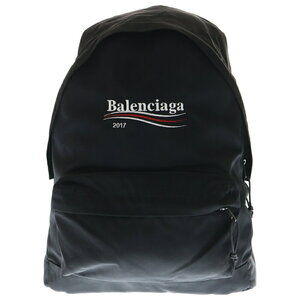 BALENCIAGA Logo Embroidered Explorer Backpack Black